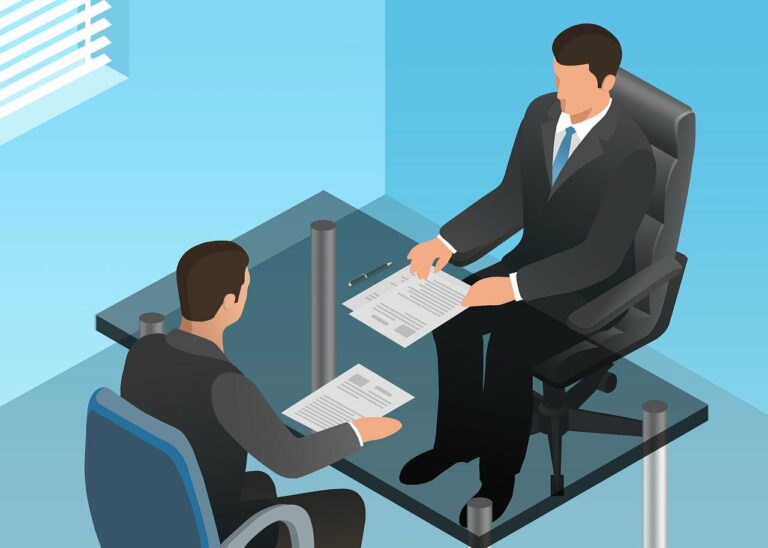 Jobseeker at an interview